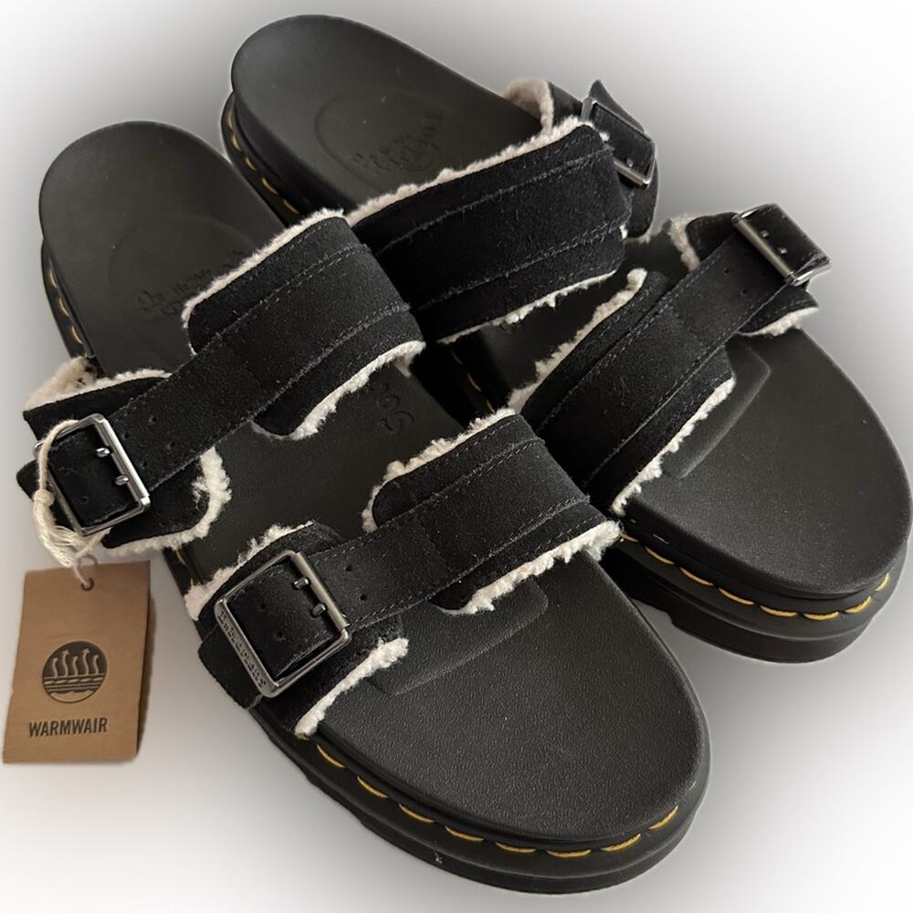 Dr Martens Myles Platform Sandals with Sherpa Lining Mens 14 EU 48